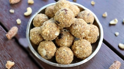 Atta ladoo: Atta ladoo is a traditional Indian sweet made from whole wheat flour (atta), ghee (clarified butter), sugar, and sometimes nuts or dried fruits. (Pinterest) Atta ladoo: Atta ladoo is a traditional Indian sweet made from whole wheat flour (atta), ghee (clarified butter), sugar, and sometimes nuts or dried fruits. (Pinterest)