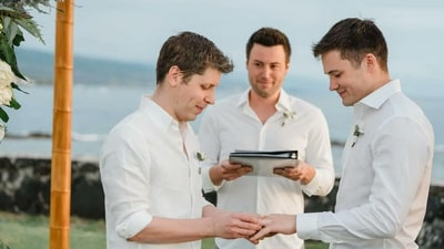 Sam Altman reportedly married his longtime partner Oliver Mulherin. (X/@heyBarsee) Sam Altman reportedly married his longtime partner Oliver Mulherin. (X/@heyBarsee)