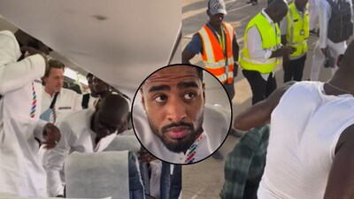 Footballer Saidy Janko shared a video recording of the incident (Instagram/ Saidy Janko) Footballer Saidy Janko shared a video recording of the incident (Instagram/ Saidy Janko)