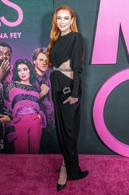 Lindsay Lohan at the premiere of Mean Girls at AMC Lincoln Square in New York City, on January 8, 2024. (REUTERS)