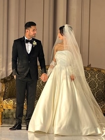 Sanam Puri and Zuchobeni Tungoe at their wedding