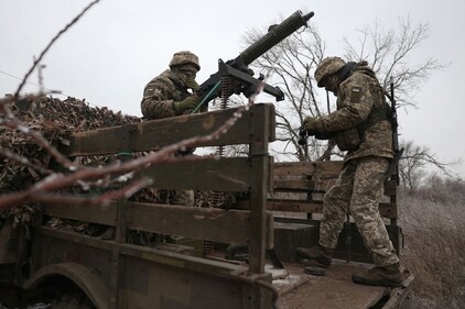 Air Defence Ukrainian servicemen monitor the sky at their position not far from the Russian-occupied Ukrainian city of Bakhmut, on December 10, 2023. (AFP) Air Defence Ukrainian servicemen monitor the sky at their position not far from the Russian-occupied Ukrainian city of Bakhmut, on December 10, 2023. (AFP)