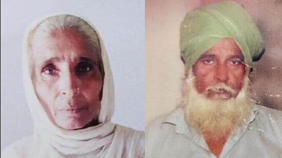 Victims Ranjit Kaur, 60, Jangir Singh, 65. (HT File)