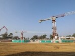 Ayodhya: Ram Mandir construction site in Ayodhya. (PTI) Ayodhya: Ram Mandir construction site in Ayodhya. (PTI)