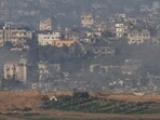 A view shows damaged buildings in Gaza, amid the ongoing conflict between Israel and the Palestinian Islamist group Hamas