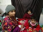 The woman, identified as Mehwish, 32, had experienced labour pains while traveling to the Attari railway station on the Chhattisgarh Express train, prompting an unscheduled halt in Ludhiana. (HT Photo)