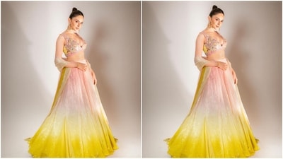 If you loved Rakul's outfit and are wondering how much it costs, don't worry, we've got your back. Her lehenga is from designer brand Monika Nidhi and comes with a price tag of  <span class='webrupee'>₹</span>85,000.&nbsp;&nbsp;&nbsp;&nbsp;&nbsp;&nbsp; (Instagram/@rakulpreet)