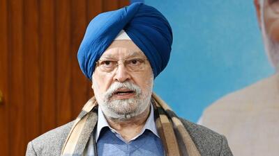 Hardeep Singh Puri, minister of housing & urban affairs at a news conference at his Akbar Road residence in New Delhi on Friday. (Hindustan Times/Vipin Kumar) Hardeep Singh Puri, minister of housing & urban affairs at a news conference at his Akbar Road residence in New Delhi on Friday. (Hindustan Times/Vipin Kumar)