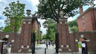 Students walk through a gate at Harvard University. (AP Photo/Michael Casey, File) (AP) Students walk through a gate at Harvard University. (AP Photo/Michael Casey, File) (AP)