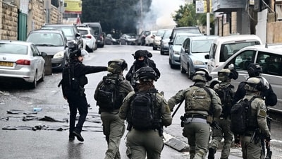 Israeli security forces patrol the streets of Jerusalem's Old City (AFP)
