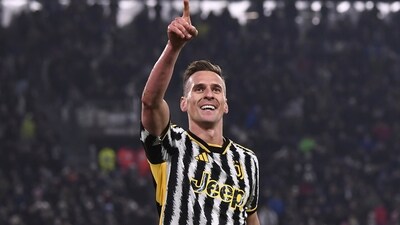 Juventus' Arkadiusz Milik celebrates after scoring (AP) Juventus' Arkadiusz Milik celebrates after scoring (AP)