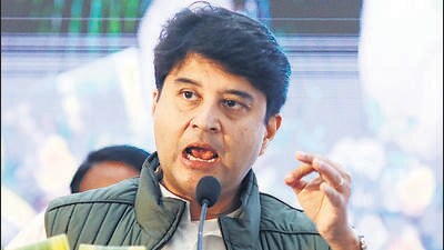Nagpur:12January2024 Union Minister of Civil Aviation Jyotirditya Scindia addresses during the inauguration of the AAR Indamer MRO facility at MIHAN SEZ, in Nagpur, Friday Jan 12, 2024. Photo by Sunny Shende:PM100029 (PTI)