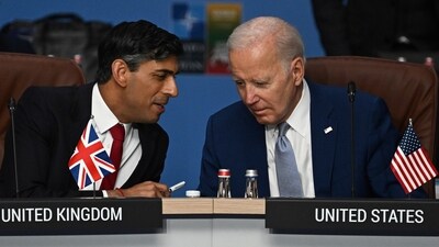 Britain's Prime Minister Rishi Sunak, left, and U.S. President Joe Biden. (AP) Britain's Prime Minister Rishi Sunak, left, and U.S. President Joe Biden. (AP)