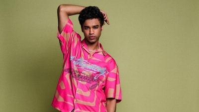 Babil Khan in a a bright pink shirt and multicoloured pants (Photo: Instagram) Babil Khan in a a bright pink shirt and multicoloured pants (Photo: Instagram)