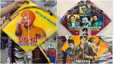 Sidhu Moosewala and Pathaan kites in vogue Sidhu Moosewala and Pathaan kites in vogue