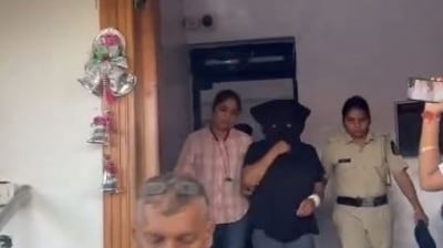Bengaluru AI startup CEO Suchana Seth being taken to Goa apartment where she allegedly killed her 4-year-old son.