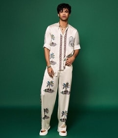 Babil Khan in a silk off-white co-ord set (Photo: Instagram) Babil Khan in a silk off-white co-ord set (Photo: Instagram)