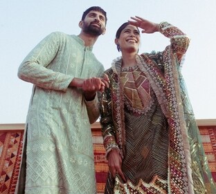 Models in outfit from Rimple & Harpreet Narula.