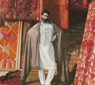 Model Danish Nazir in Wabi Sabi kurta.