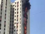 The incident took place at the Casa Aurelia building in Phase 2 of Lodha Palava township in Dombivli East around 1:23pm. (HT Photo)