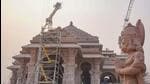 Construction underway at Ram Temple in Ayodhya ahead of the consecration ceremony (PTI Photo)