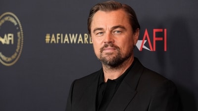 Leonardo DiCaprio was his charming best in black as he attended the American Film Institute Awards in Los Angeles. He continues to gain accolades for his film, Killers of the Flower Moon. (AP) Leonardo DiCaprio was his charming best in black as he attended the American Film Institute Awards in Los Angeles. He continues to gain accolades for his film, Killers of the Flower Moon. (AP)