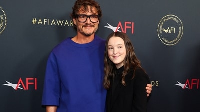Pedro Pascal and Bella Ramsey pose together at the American Film Institute Awards. The two had featured in the HBO series, The Last of Us.&nbsp; (REUTERS)