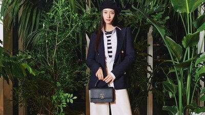 Krystal Jung layers up with a blazer and wide pants (Photo: Instagram)