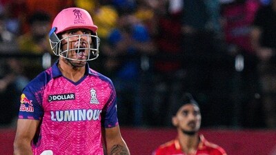 Dhruv Jurel during IPL 2023 match for Rajasthan Royals (PTI)