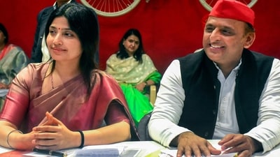 Akhilesh said he will visit Ayodhya Ram Temple after the inauguration event. (PTI) Akhilesh said he will visit Ayodhya Ram Temple after the inauguration event. (PTI)