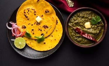 Sarson ka saag and makai ki roti (For representational purpose) Sarson ka saag and makai ki roti (For representational purpose)