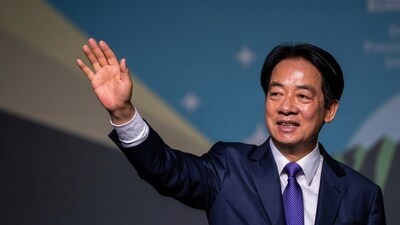 Taiwan Election Results: Taiwanese Vice President Lai Ching-te, also known as William Lai celebrates his victory in Taipei, Taiwan. (AP) Taiwan Election Results: Taiwanese Vice President Lai Ching-te, also known as William Lai celebrates his victory in Taipei, Taiwan. (AP)
