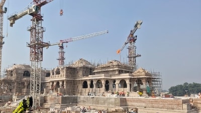 The Ram temple in Ayodhya (in pic) in nearing completion. (Sourced) The Ram temple in Ayodhya (in pic) in nearing completion. (Sourced)