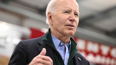 US President Joe Biden speaks to the press during a visit to the Fire Training Academy in Allentown, Pennsylvania, on January 12, 2024. Biden acknowledged Friday that his defense secretary erred by keeping him in the dark over a hospital stay, but said the Pentagon chief should keep his job. (Photo by Mandel NGAN / AFP) (AFP)