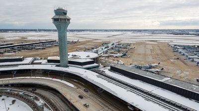 Nearly 7,600 flights were delayed across the US. (O'Hare Intl. Airport/X) Nearly 7,600 flights were delayed across the US. (O'Hare Intl. Airport/X)