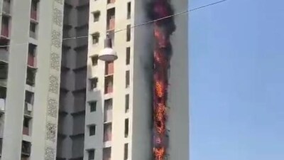The incident took place at the Casa Aurelia building in Phase 2 of Lodha Palava township in Dombivli East around 1:23pm. (HT Photo) The incident took place at the Casa Aurelia building in Phase 2 of Lodha Palava township in Dombivli East around 1:23pm. (HT Photo)