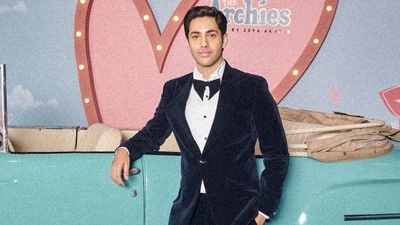 Agastya Nanda at The Archies premiere. (HT Photo/Varinder Chawla) Agastya Nanda at The Archies premiere. (HT Photo/Varinder Chawla)