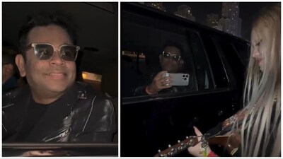 AR Rahman watches fan's performance. AR Rahman watches fan's performance.