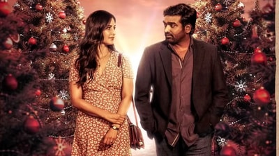 Katrina Kaif and Vijay Sethupathi in Merry Christmas. Katrina Kaif and Vijay Sethupathi in Merry Christmas.