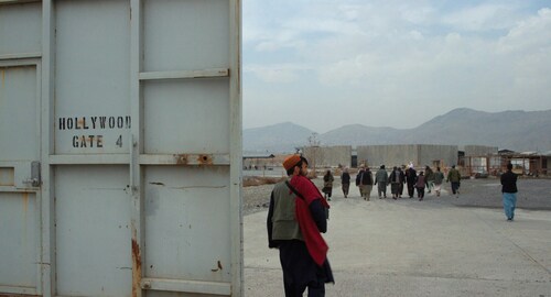 It borrows its name from the codeword, Hollywood, used for the large trailer-turned-base of American forces in Kabul.
