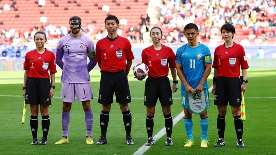 India began their 2023 AFC Asian Cup campaign against Australia, at the Ahmed bin Ali Stadium, in Qatar on Saturday.(REUTERS)