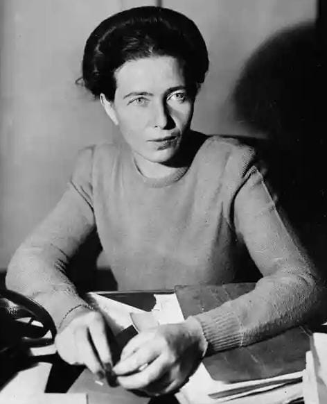 French writer Simone de Beauvoir (HT ) French writer Simone de Beauvoir (HT )