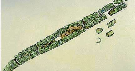 The earliest evidence of silk outside China was found at Indus Valley sites, in artefacts such as the bronze jewellery above. (Good I, et al) The earliest evidence of silk outside China was found at Indus Valley sites, in artefacts such as the bronze jewellery above. (Good I, et al)