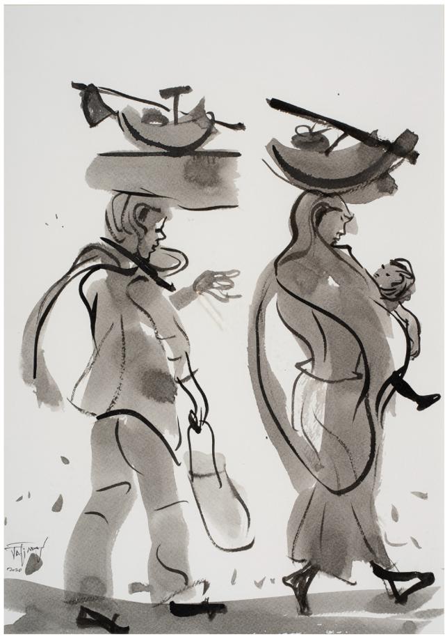 “I have always been partial to Das’s drawings — his lines appear effortless, skilfully mature; his strokes — pencil, charcoal, ink or brush — languid and masterful.” (Balancing, 2000) “I have always been partial to Das’s drawings — his lines appear effortless, skilfully mature; his strokes — pencil, charcoal, ink or brush — languid and masterful.” (Balancing, 2000)