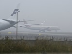 Despite having landed at the Delhi airport, passengers were confined within their flights for two hours. (Vipin Kumar/HT file) Despite having landed at the Delhi airport, passengers were confined within their flights for two hours. (Vipin Kumar/HT file)