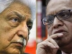 A combination image of Azim Premji (left) and NR Narayana Murthy.