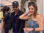 Hrithik Roshan, Sussanne Khan at an event. 