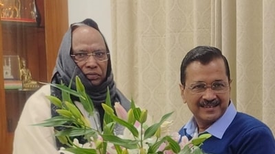 Congress president Mallikarjun Kharge and Delhi Chief Minister Arvind Kejriwal during a meeting, in New Delhi on Saturday. (PTI) Congress president Mallikarjun Kharge and Delhi Chief Minister Arvind Kejriwal during a meeting, in New Delhi on Saturday. (PTI)
