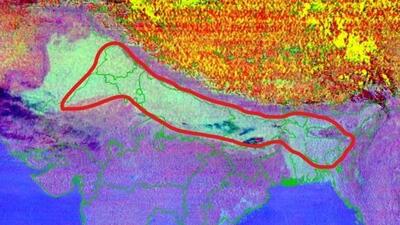 A large patch of dense fog shrouded entire Indo-Gangetic plains region on Sunday stretching from Pakistan up to Bay of Bengal in the east (IMD satellite image) A large patch of dense fog shrouded entire Indo-Gangetic plains region on Sunday stretching from Pakistan up to Bay of Bengal in the east (IMD satellite image)