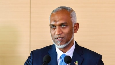 Maldives President Mohamed Muizzu addresses a press briefing. (ANI file) Maldives President Mohamed Muizzu addresses a press briefing. (ANI file)
